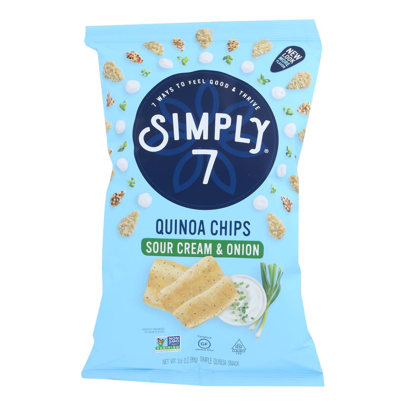 Simply 7 - Chips Quinoa Sour Cream & Onion - Case of 8-3.5 Ounce