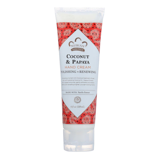 Nubian Heritage Hand Cream - Coconut & Papaya - 4 Ounce