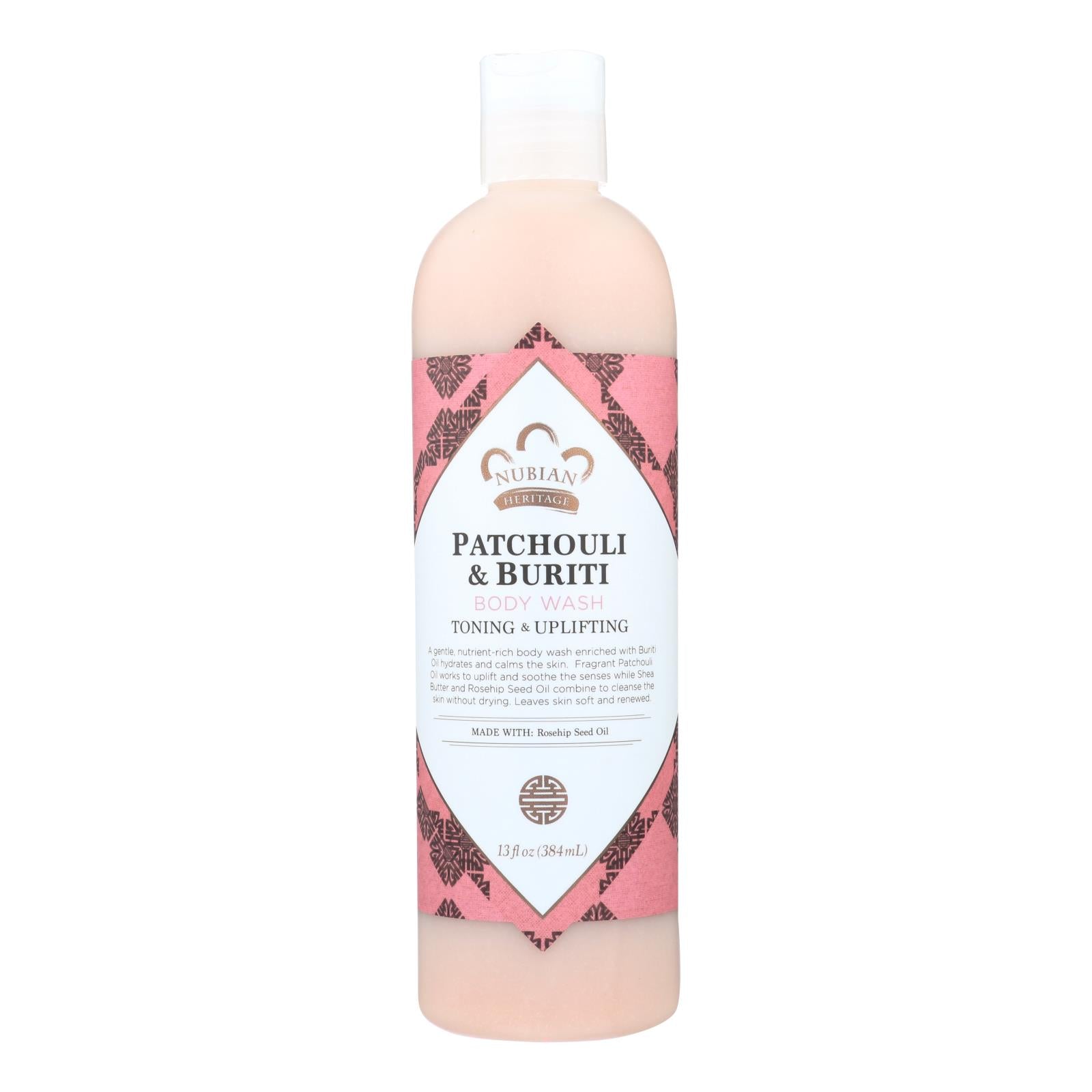 Nubian Heritage Body Wash - Patchouli and Buriti - 13 Ounce