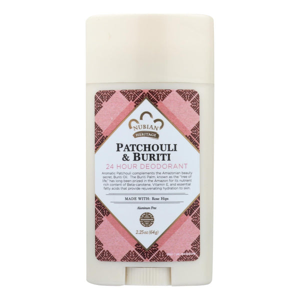 Nubian Heritage Patchouli and Buriti - Deodorant - 2.25 Ounce.