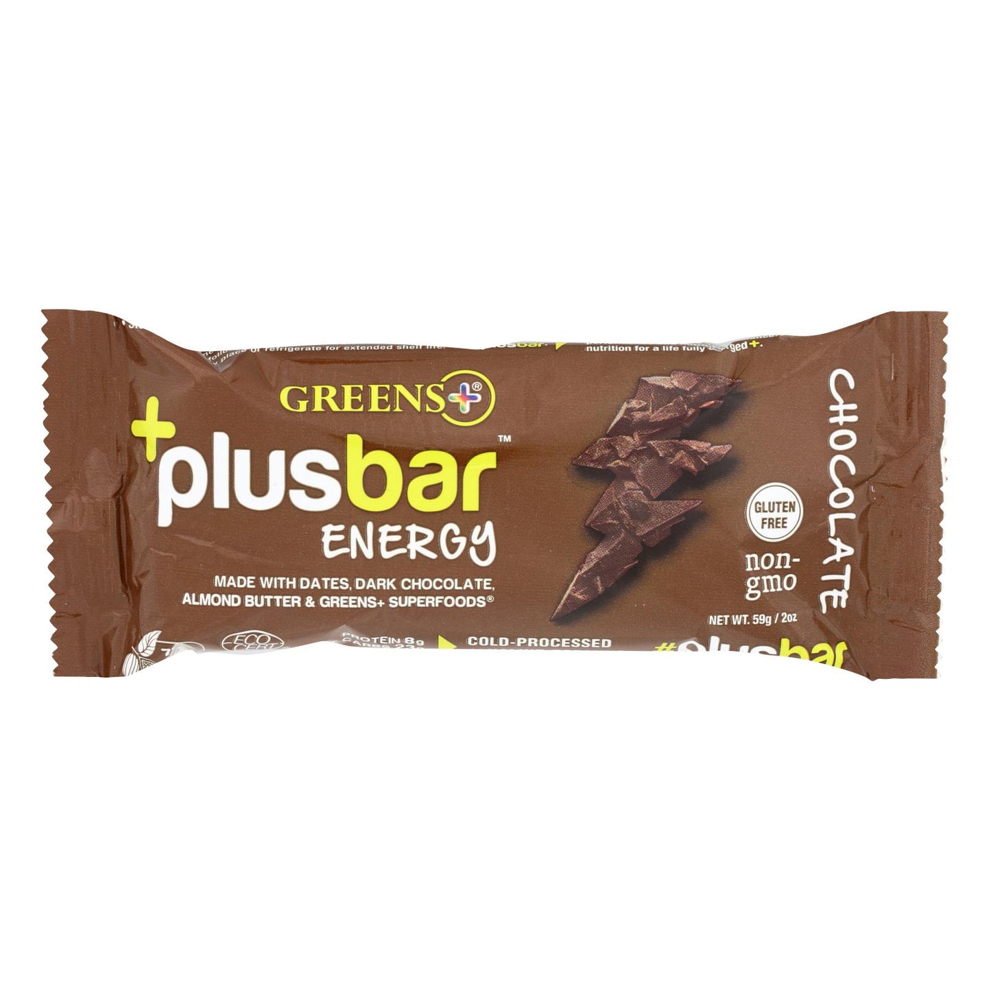 Greens Plus Energy Bar - Case of 12 - 2 Ounce