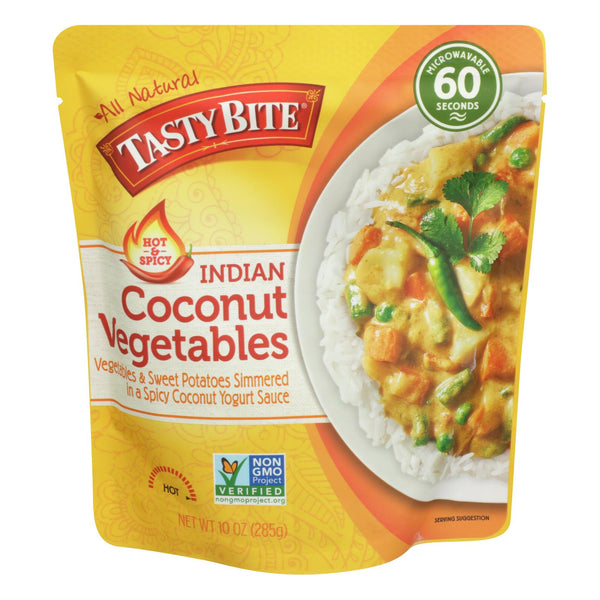 Tasty Bite Heat & Eat Indian Cuisine Entr?e - Hot & Spicy Coconut Vegetables - Case of 6 - 10 Ounce