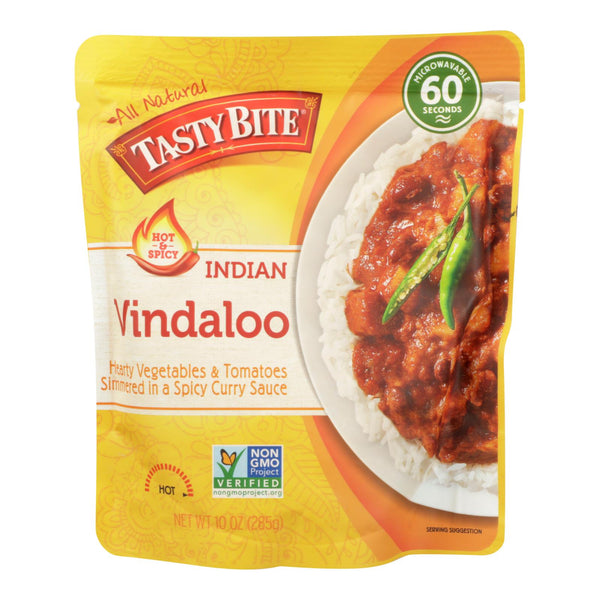 Tasty Bite Heat & Eat Indian Cuisine Entr?e - Hot & Spicy Vindaloo - Case of 6 - 10 Ounce