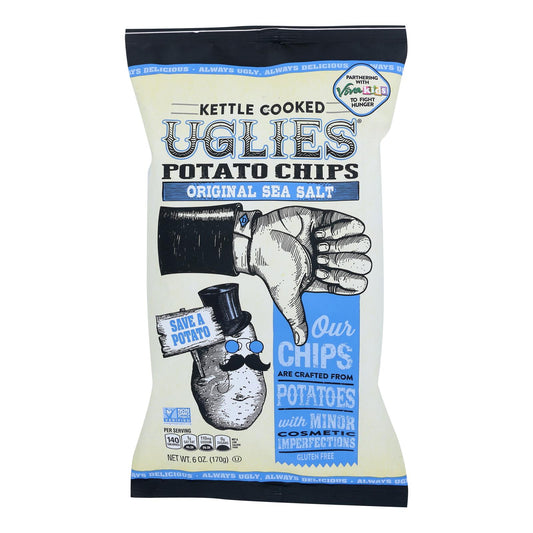 Uglies - Pot Chips Original Sea Salt Ktle - Case of 12 - 6 Ounce