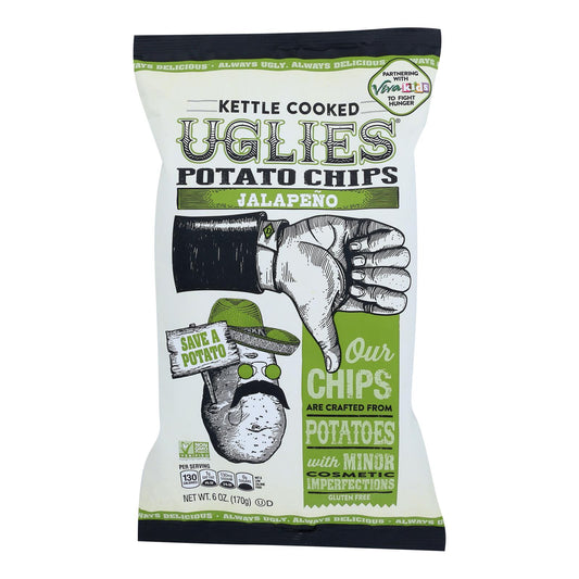 Uglies - Pot Chips Jalepeno - Case of 12 - 6 Ounce