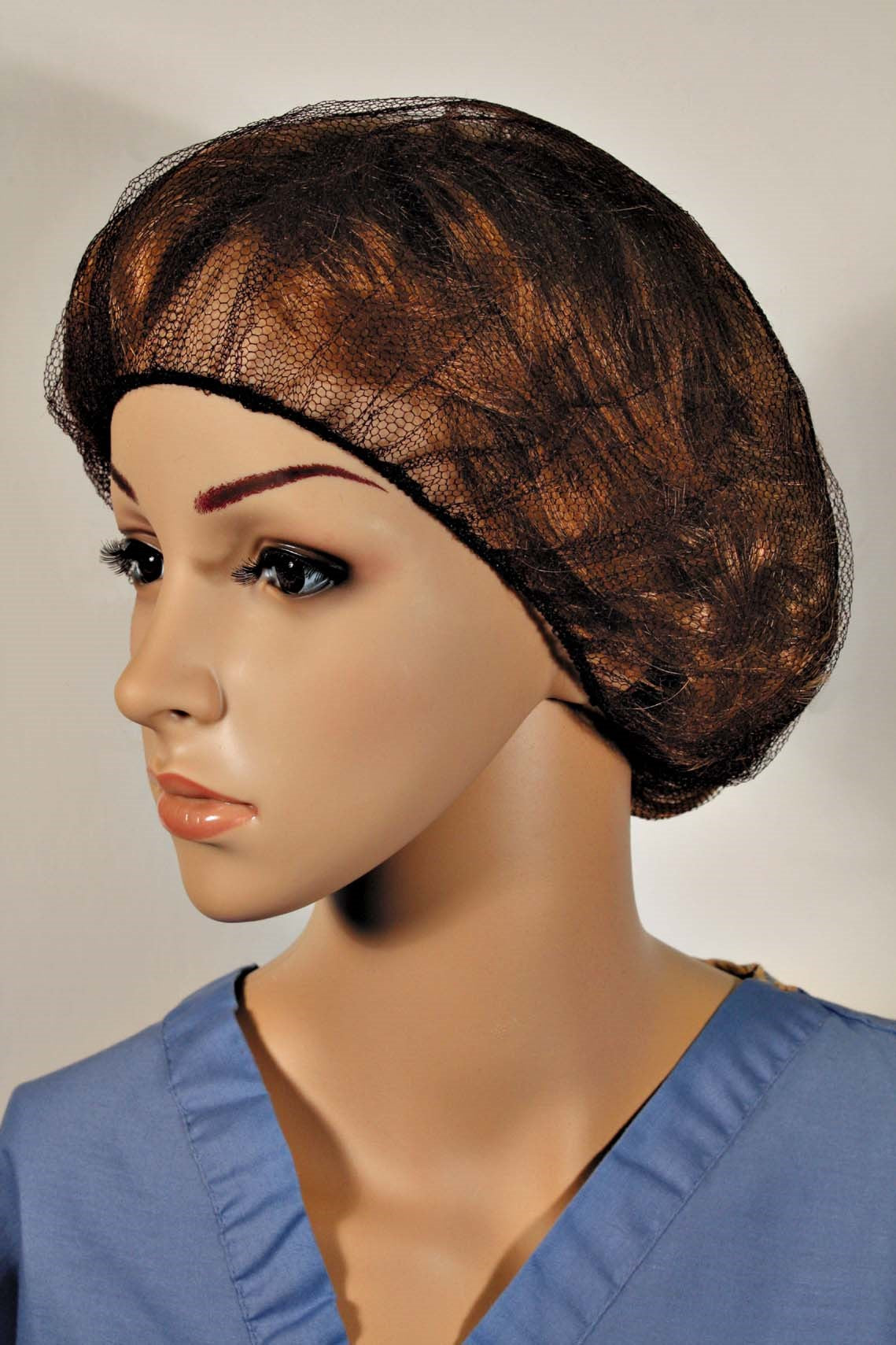 Hairnet 4" Brown Polyester 100 Each - 10 Per Case.