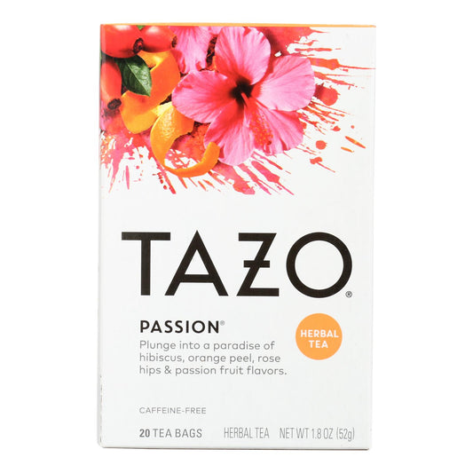 Tazo Tea Herbal Tea - Passion - Case of 6 - 20 BAG