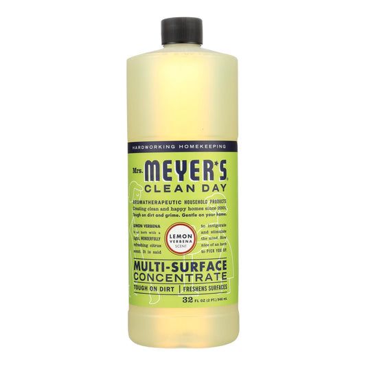 Mrs. Meyer's Clean Day - Multi Surface Concentrate - Lemon Verbena - 32 fl Ounce - Case of 6