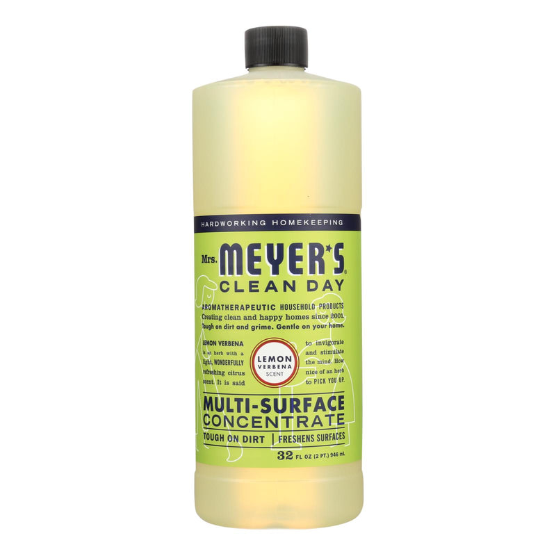 Mrs. Meyer's Clean Day - Multi Surface Concentrate - Lemon Verbena - 32 fl Ounce - Case of 6