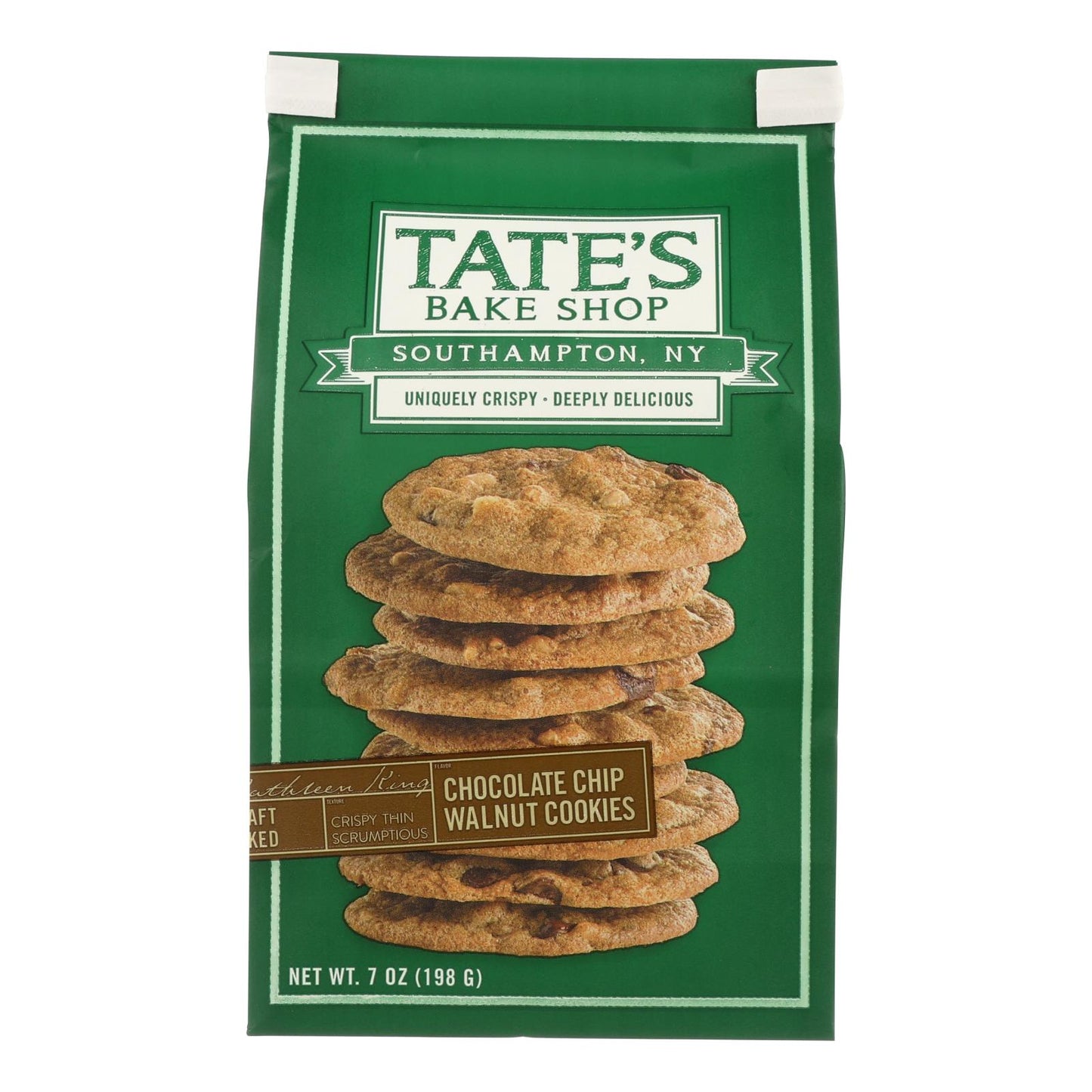 Tate's Bake Shop Chocolate Chip Walnut Cookies - Case of 12 - 7 Ounce.