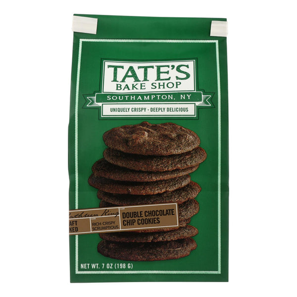 Tate's Bake Shop Double Chocolate Chip Cookies - Case of 12 - 7 Ounce.