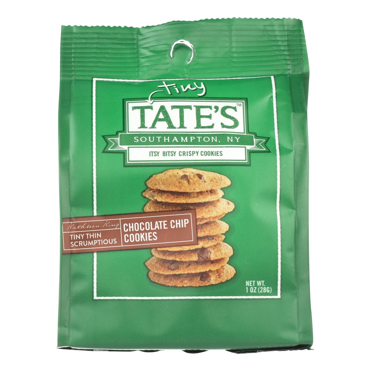 Tate's Bake Shop Itsy Bitsy Crispy Chocolate Chip Cookies  - Case of 12 - 1 Ounce