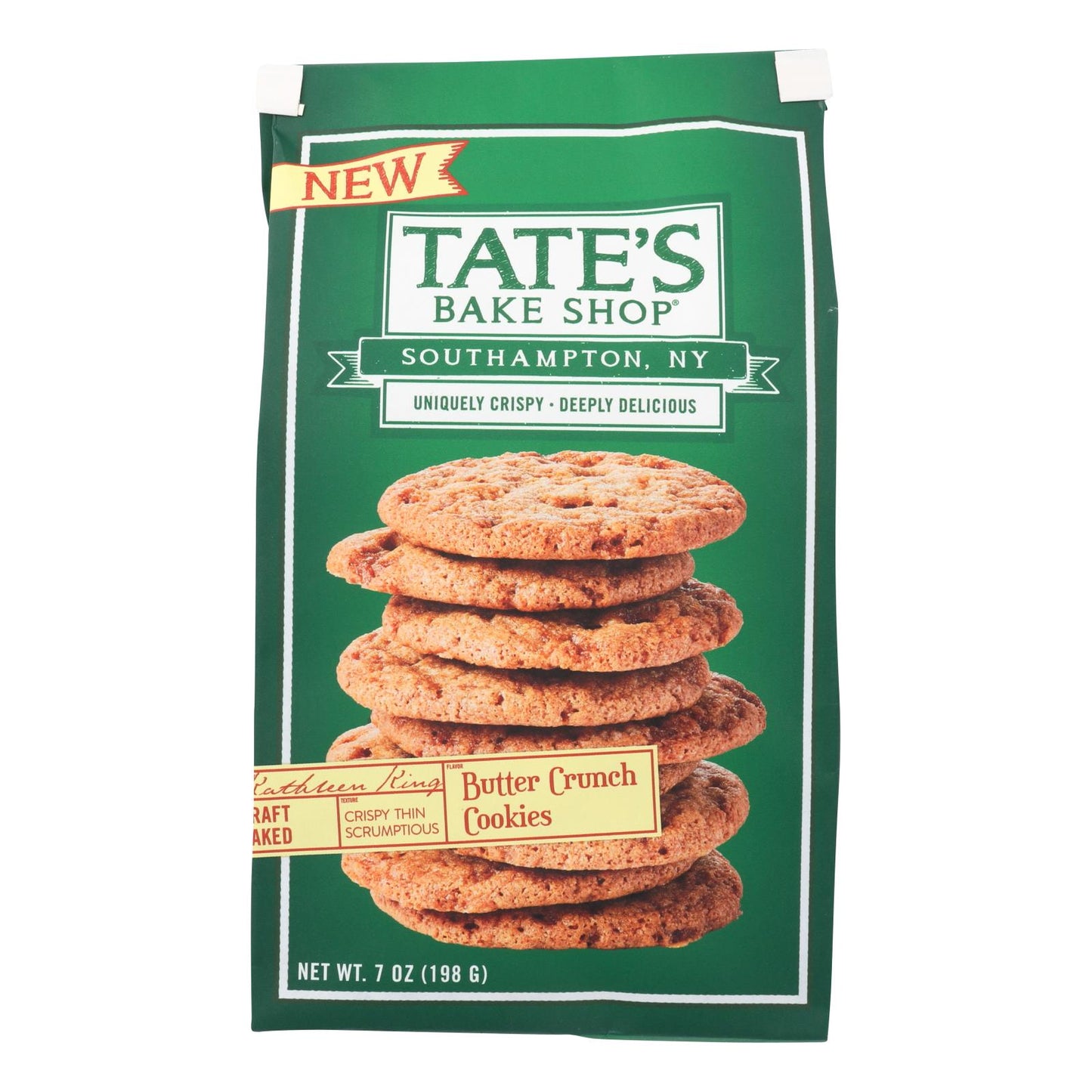 Tate's Bake Shop Butter Crunch Cookies Butter Crunch - Case of 12 - 7 Ounce