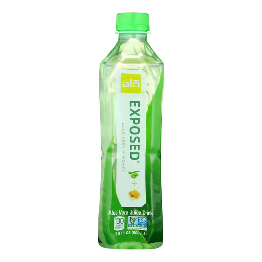 Alo Original Exposed Aloe Vera Juice Drink -  Original and Honey - Case of 12 - 16.9 fl Ounce.