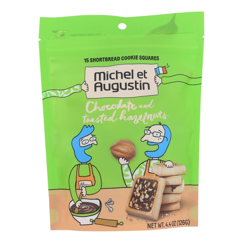 Michel Et Augustin - Cookie Chocolate Hazelnut 15 Sq - Case of 6 - 4.4 Ounce