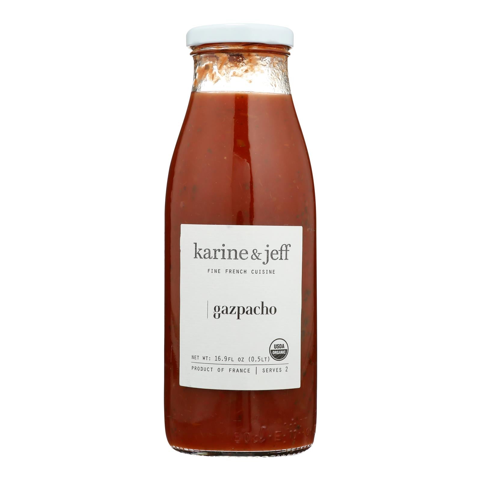 Karine & Jeff - Soup Gazpacho - Case of 6 - 16.9 Fluid Ounce