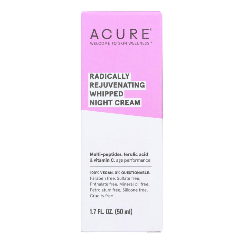 Acure - Whipped Night Cream - Radically Rejuvenating - 1.7 fl Ounce.