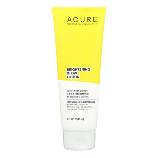 Acure - Lotion - Brightening Glow Moisture - Sweet Orange and Oatmeal - 8 fl Ounce.