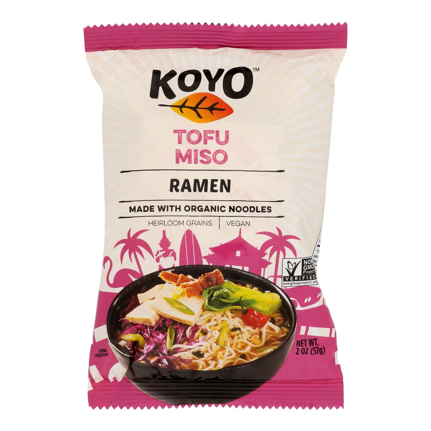 Koyo Tofu Miso Ramen - Case of 12 - 2 Ounce