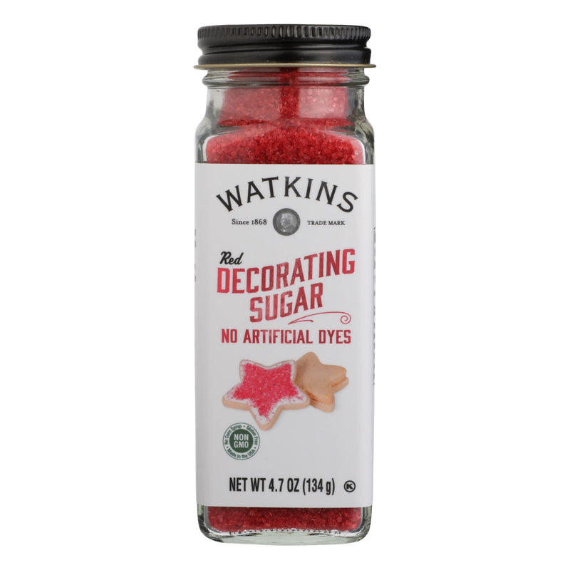 Watkins - Decorating Sugar Red - Case of 3-4.7 Ounce