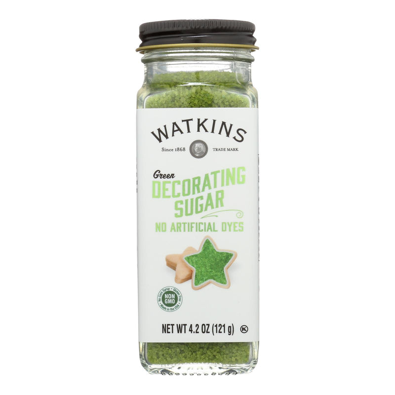 Watkins - Decorating Sugar Green - Case of 3-4.2 Ounce