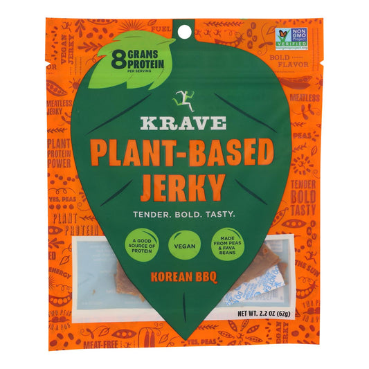 Krave - Plant Jerky Korean Bbq - Case of 8-2.2 Ounce