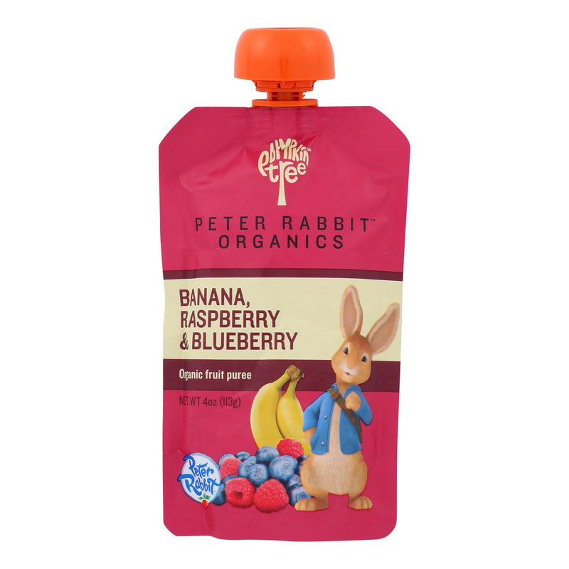 Peter Rabbit Organics Fruit Snacks - Raspberry Banana and Blueberry - Case of 10 - 4 Ounce.