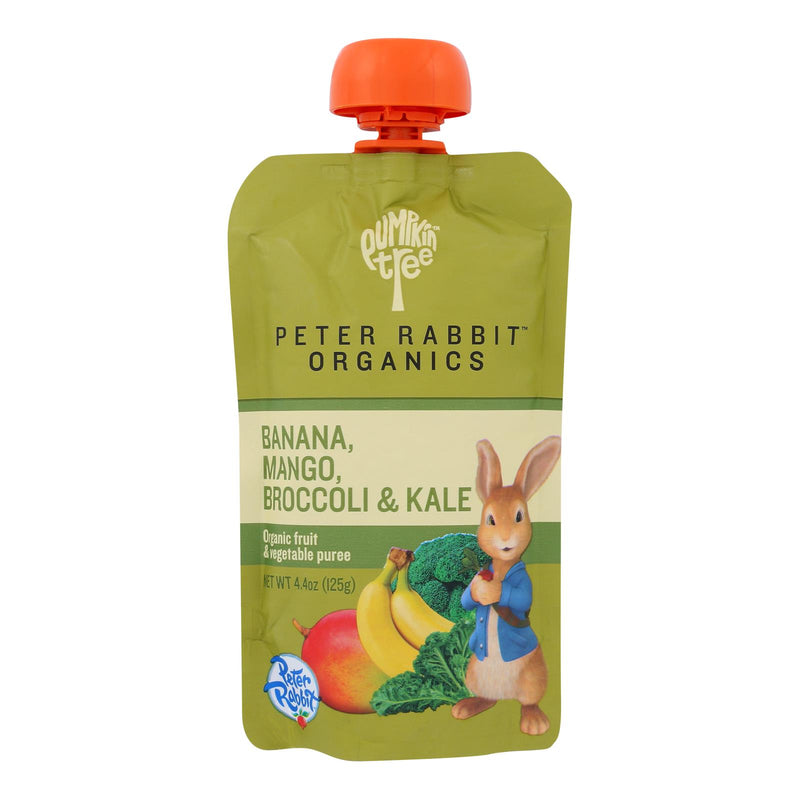 Peter Rabbit Organics Veggie Snacks - Kale Broccoli and Mango with Banana - Case of 10 - 4.4 Ounce.