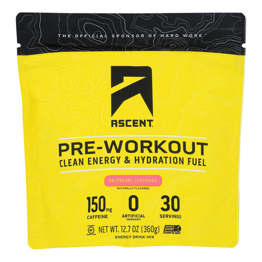 Ascent Native Fuel - Preworkout Raspberry Lemonade - 1 Each - 12.7 Ounce