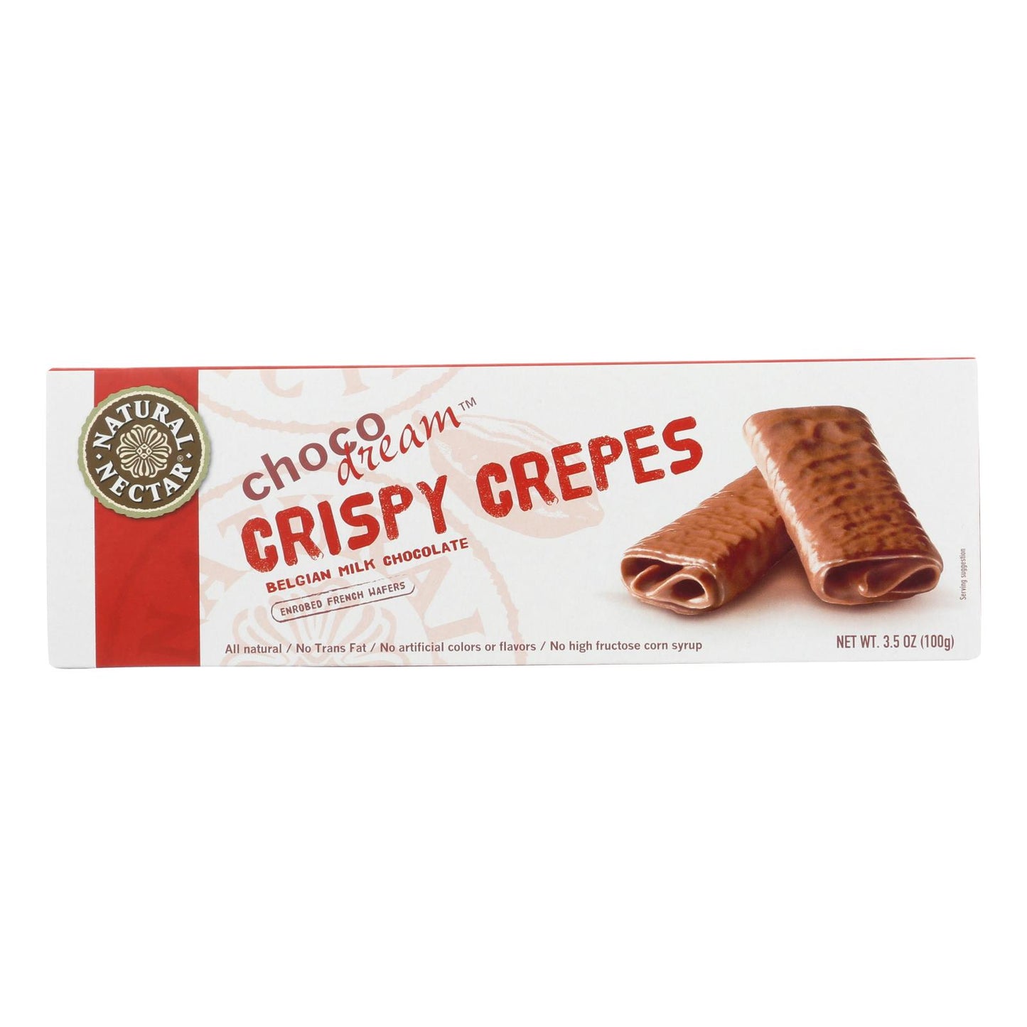 Natural Nectar Crepes Belgium Milk - Crispy - Case of 8 - 3.5 Ounce.