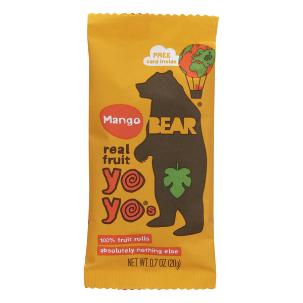 Bear Real Fruit Roll Yoyo - Mango - Case of 6 - 3.5 Ounce