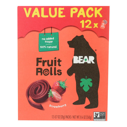 Bear - Fruit Rolls Strwbrry 12pk - Case of 5-8.5 Ounce