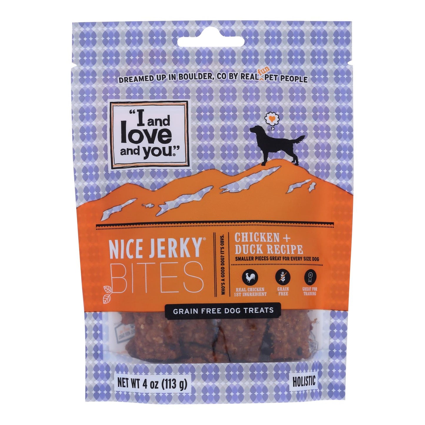 I And Love And You - Dog Treats Jrky Chkn&duck - Case of 6 - 4 Ounce