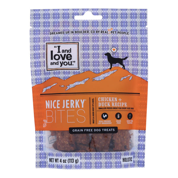 I And Love And You - Dog Treats Jrky Chkn&duck - Case of 6 - 4 Ounce