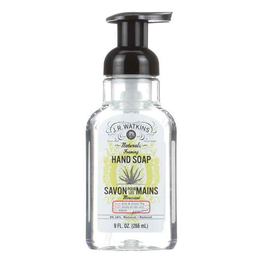 J.R. Watkins Hand Soap - Foam - Aloe & Green Tea - Case of 6 - 9 fl Ounce