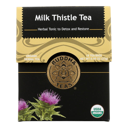 Buddha Teas - Organic Tea - Milk Thistle - Case of 6 - 18 Count