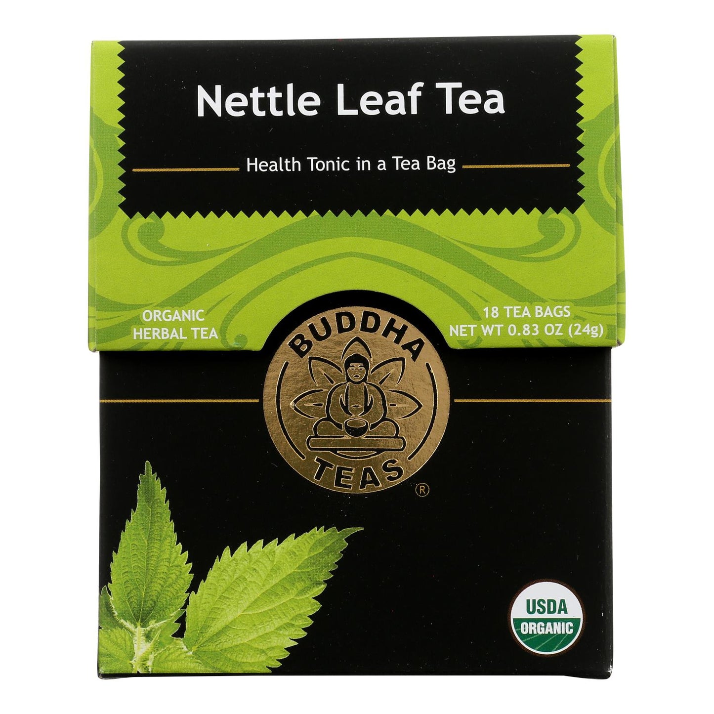 Buddha Teas - Organic Tea - Nettle Leaf - Case of 6 - 18 Count