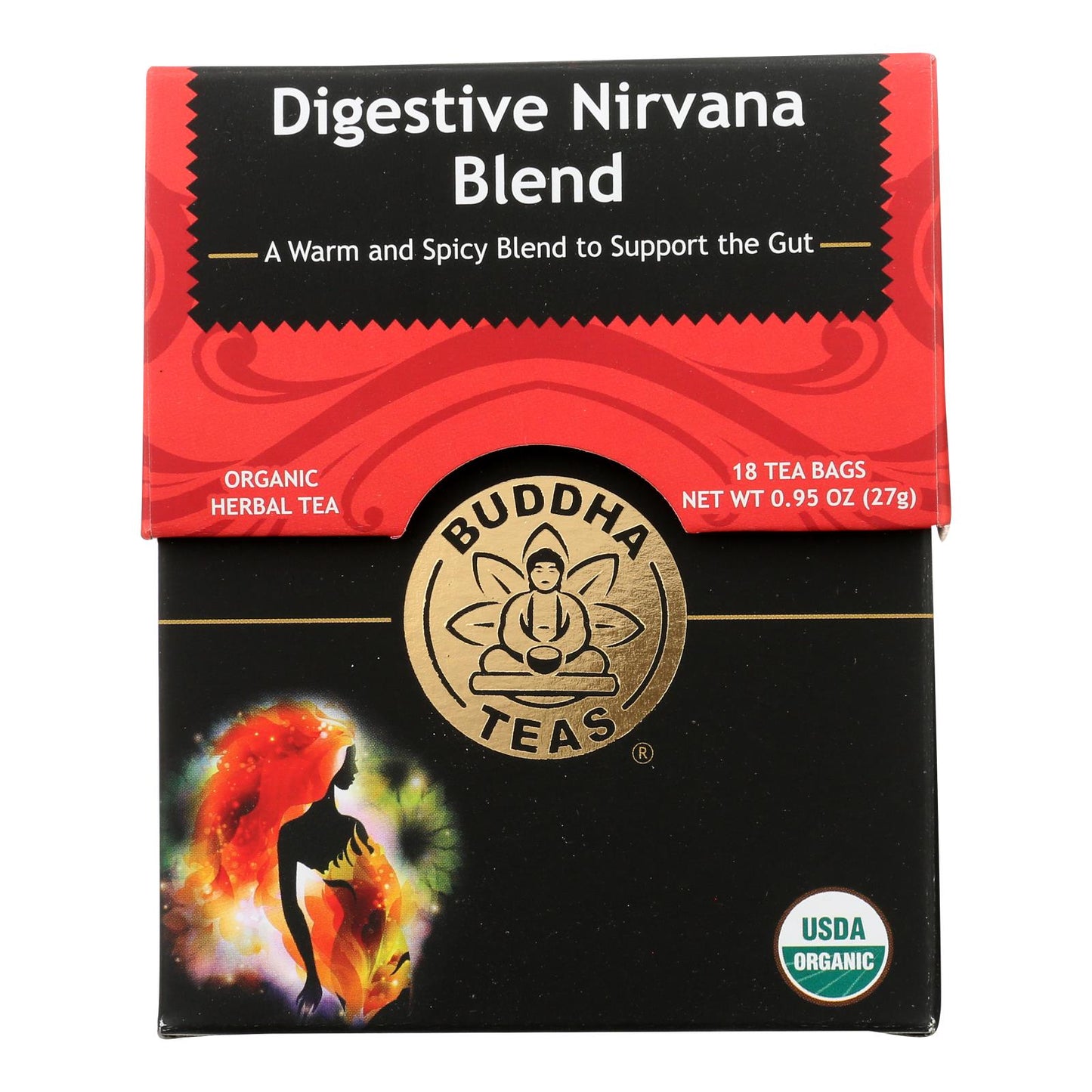 Buddha Teas - Organic Tea - Digestive Nirvana - Case of 6 - 18 Count