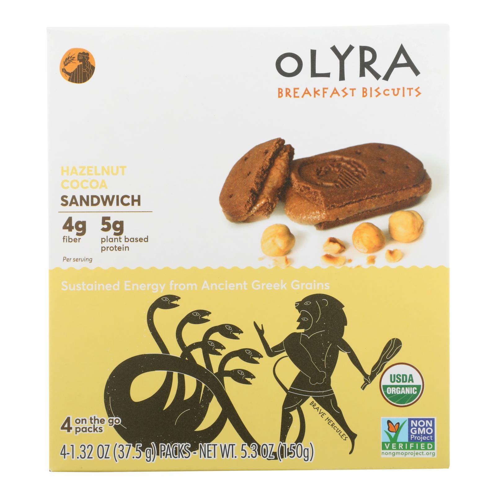 Olyra - Breakfast Sandwich Biscuit Hazelnut Cocoa - Case of 6 - 5.3 Ounce