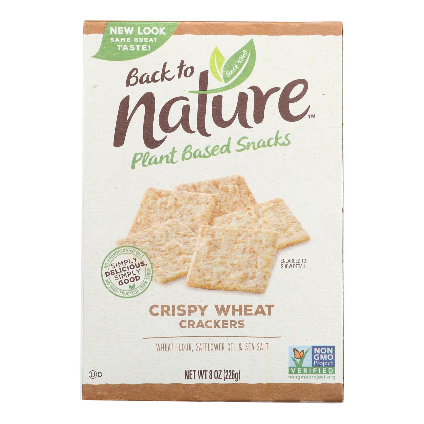 Back To Nature Crispy Crackers - Wheat - Case of 6 - 8 Ounce.