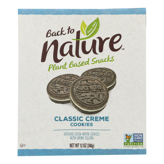 Back To Nature Creme Cookies - Classic - Case of 6 - 12 Ounce.