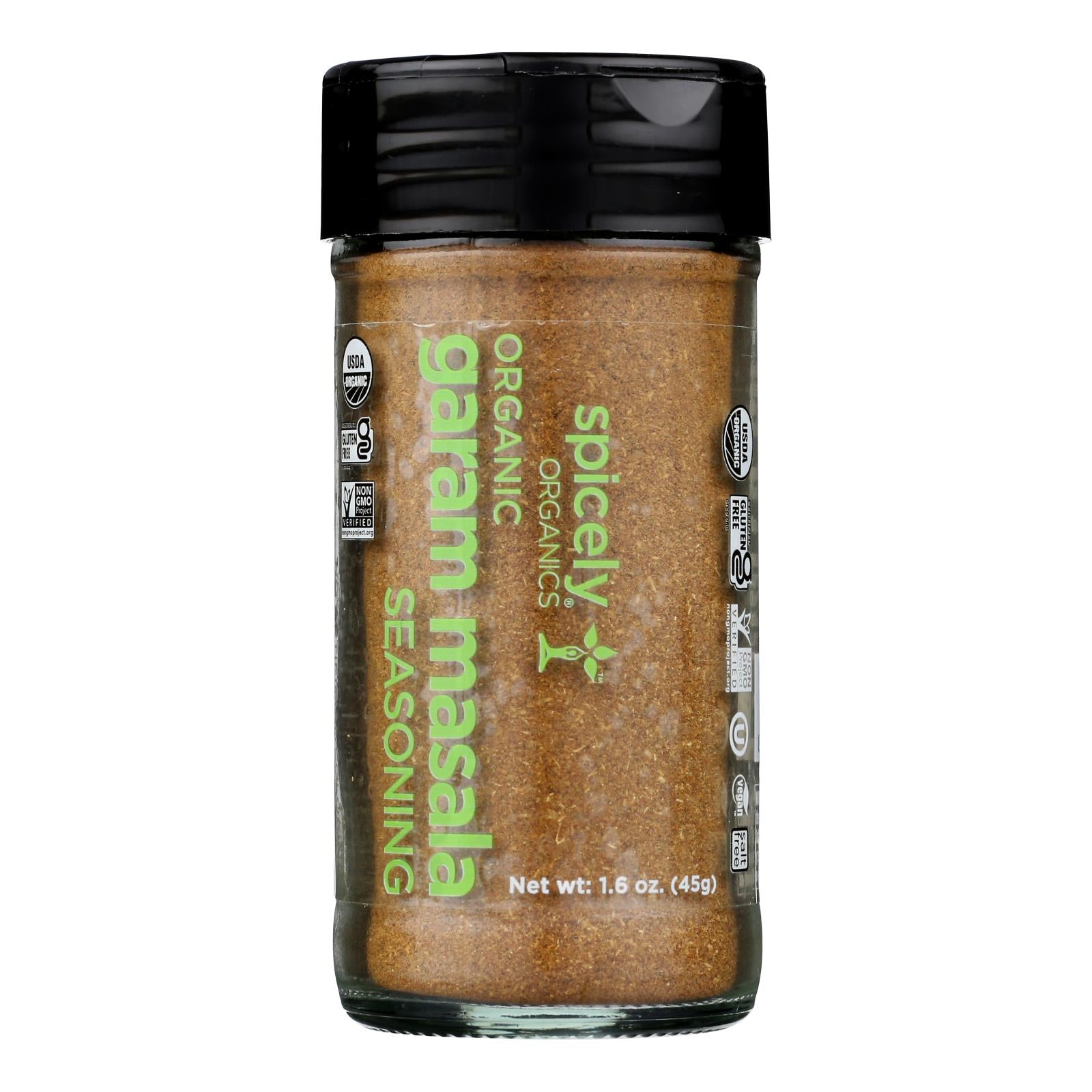Spicely Organics - Organic Garam Masala - Case of 3 - 1.6 Ounce.