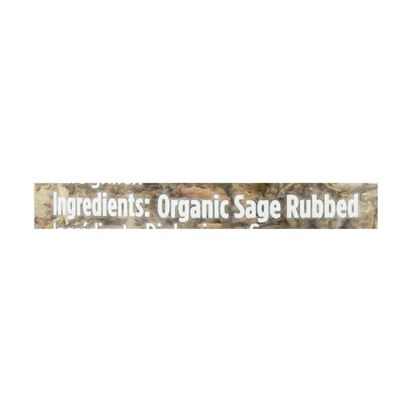 Spicely Organics - Organic Sage - Rubbed - Case of 3 - 0.4 Ounce.