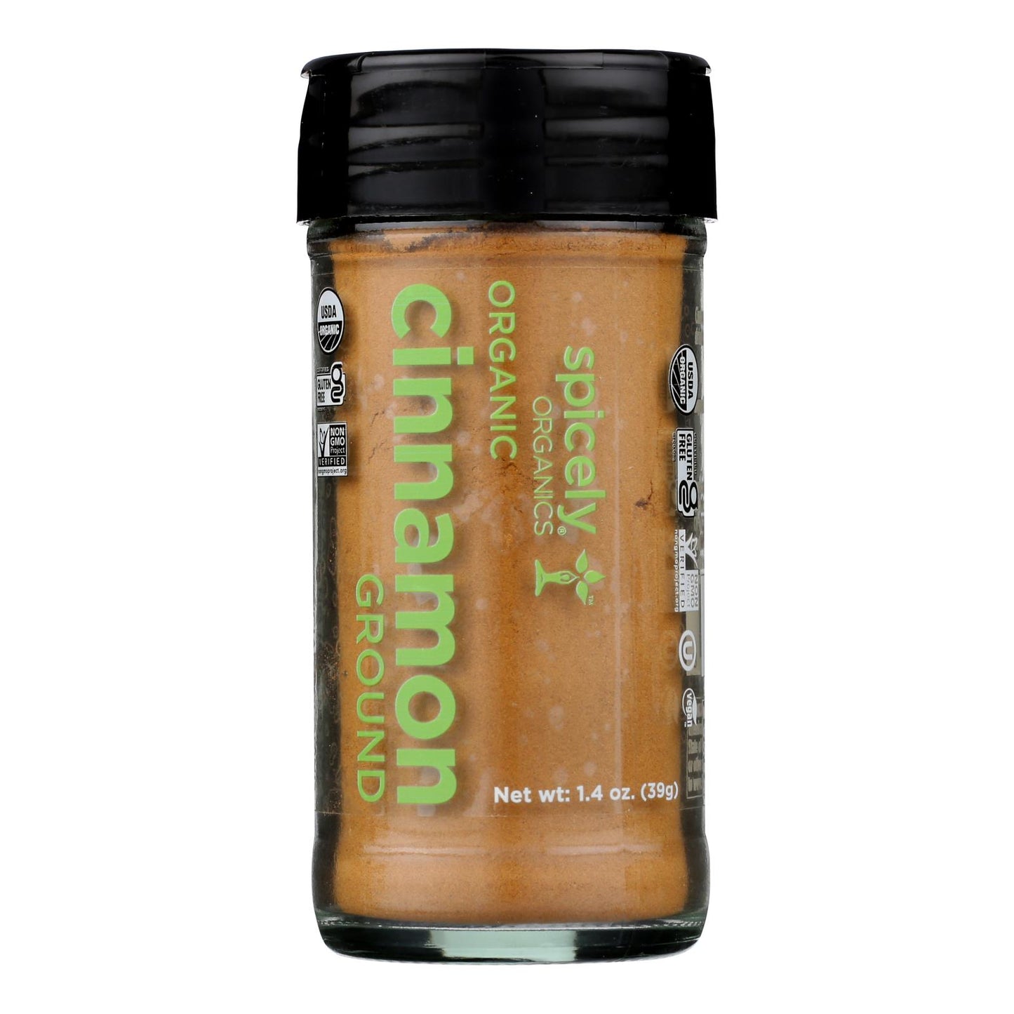 Spicely Organics - Organic Cinnamon - Ground - Case of 3 - 1.4 Ounce.