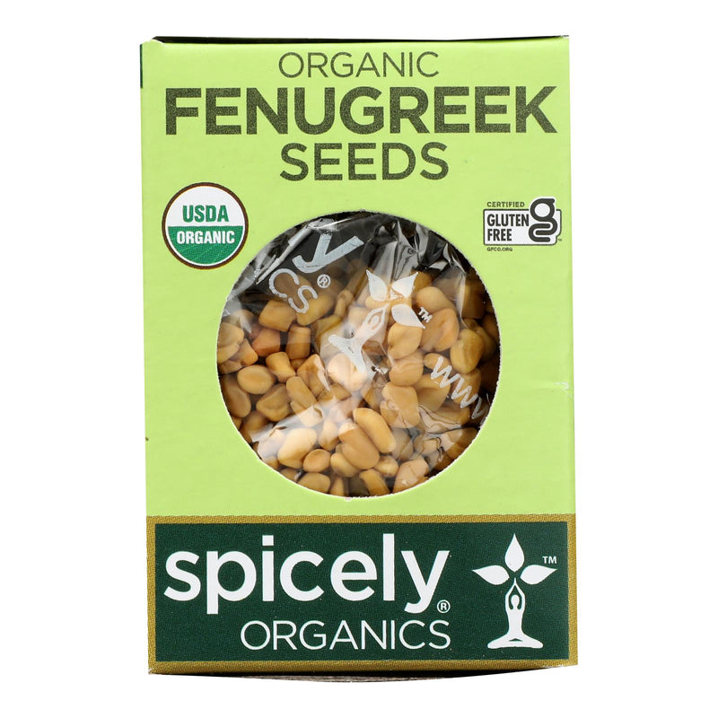 Spicely Organics - Organic Fenugreek Seeds - Case of 6 - 0.45 Ounce.