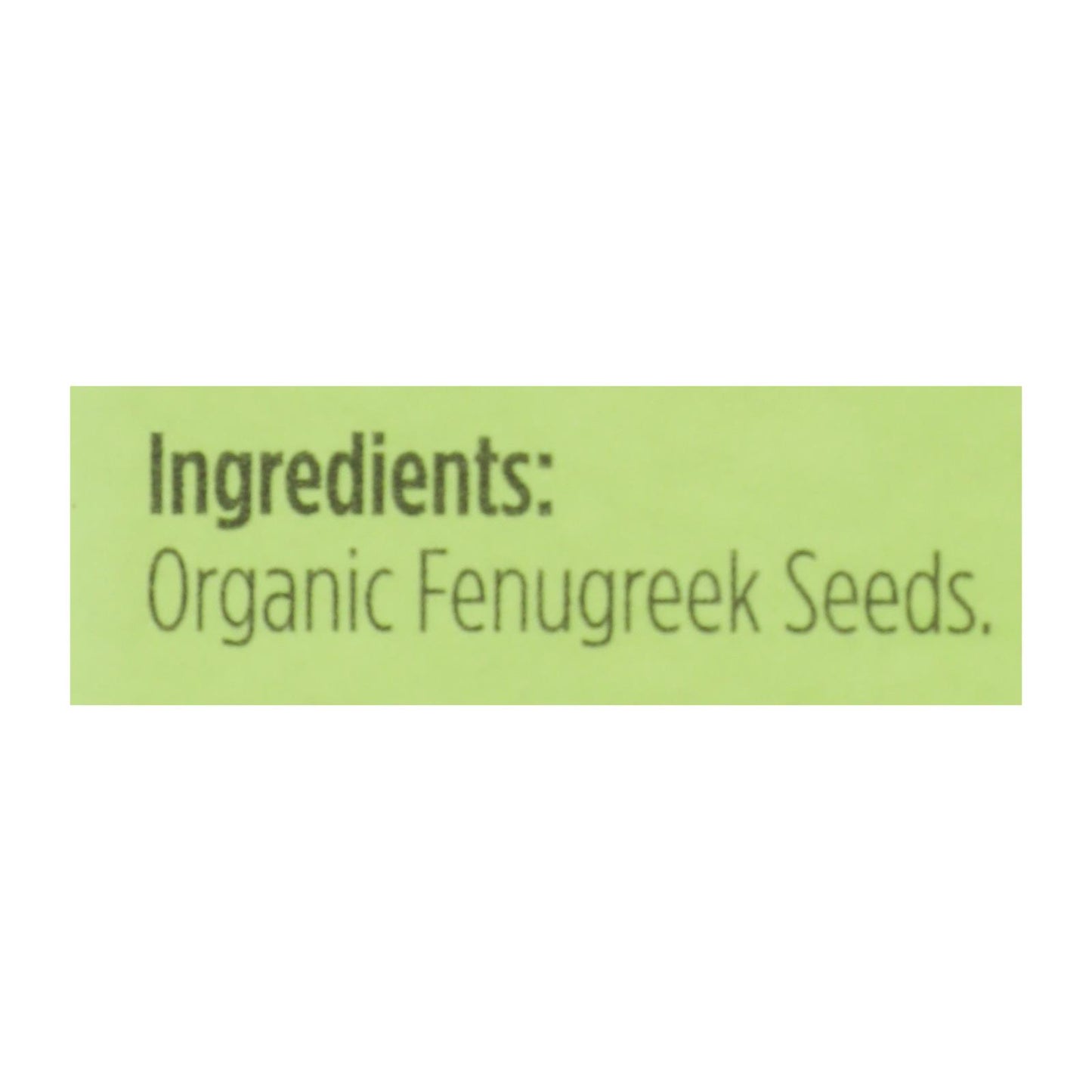 Spicely Organics - Organic Fenugreek Seeds - Case of 6 - 0.45 Ounce.