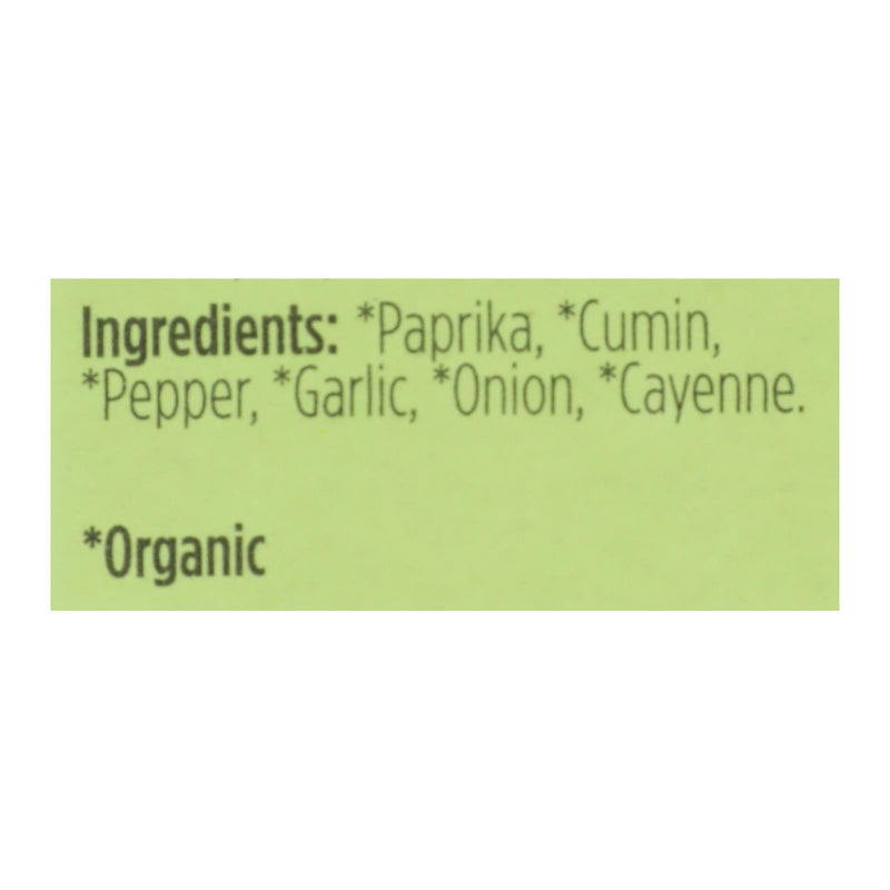 Spicely Organics - Organic Chili Powder - Case of 6 - 0.45 Ounce.