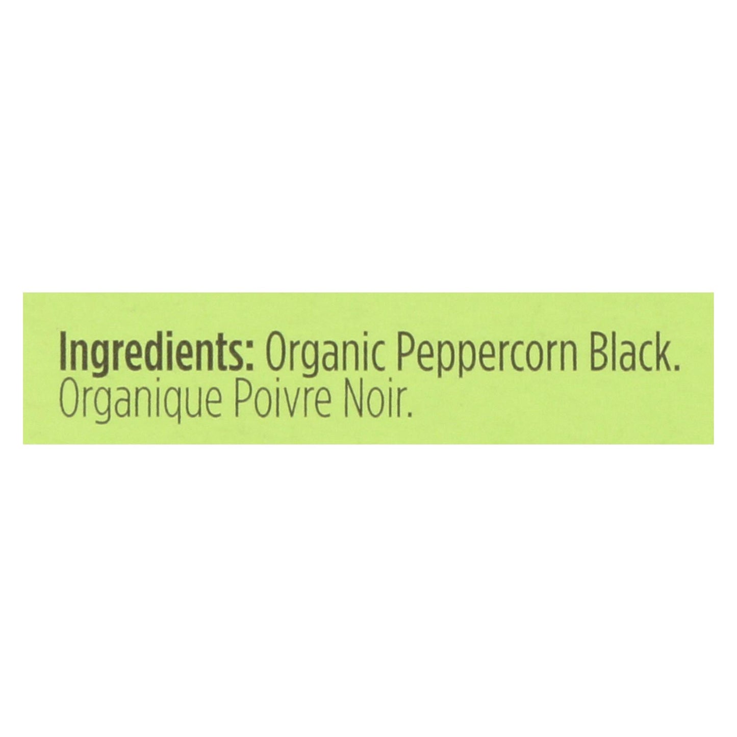 Spicely Organics - Organic Peppercorn - Black - Case of 6 - 0.45 Ounce.