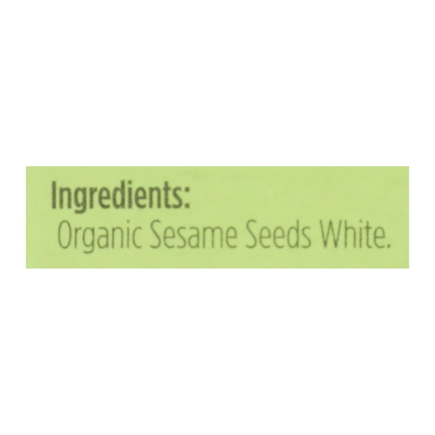 Spicely Organics - Organic Sesame Seed - White - Case of 6 - 0.45 Ounce.