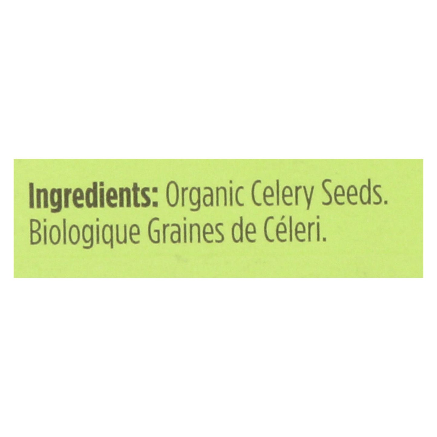 Spicely Organics - Organic Celery Seeds - Case of 6 - 0.35 Ounce.